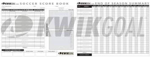 Score unisex adult Soccer score book, Black, 8 1 2-Inch H x 11-Inch W US