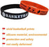 Oringaga 24PCS Basketball Silicone Wristband/Bracelets - Basketball Party Favors and Supplies - Motivational Sports Prize - Boys/Girls/Carnival/Events/Gifts
