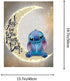 ACENGXI Paint by Numbers Disney Paint by Numbers I Love You to the Moon Back Painting by Numbers Lilo Stitch Acrylic Painting Kits Lilo and Stitch Paint by Number Kits for Adults Kids Beginner 16x20In