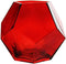 CYS EXCEL GGV101/06R-1P Glass Geometric, Prism, Honeycomb Vase (H-6", Open 3.2", 1PC) €¦, 6", Red