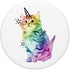 Caticorn Cute Cat Unicorn Fluffy Magical Kitty Cat PopSockets PopGrip: Swappable Grip for Phones & Tablets