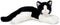 Bearington Domino Plush Stuffed Animal Black and White Tuxedo Cat, Kitten 15 Inch
