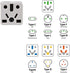 ROAD WARRIOR US Plug Adapter - Europe/UK/China/Australia/India to American Outlet, Does Not Convert Voltage RW111WH