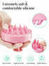 Hair Shampoo Brush, HEETA Scalp Care Hair Brush with Soft Silicone Scalp Massager (Rose Pink)