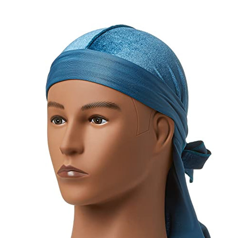 RED by KISS Bow Wow Power Wave Velvet Luxe Durag (Blue)