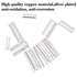 Ruikarhop 290PCS (AWG 12 10 8 6 4 2 1 2/0) 2/0-12 Gauge Wire Ferrules Kits Silver Plated Copper Crimp Connector Non Insulated Ferrules Pin Cord End Terminal