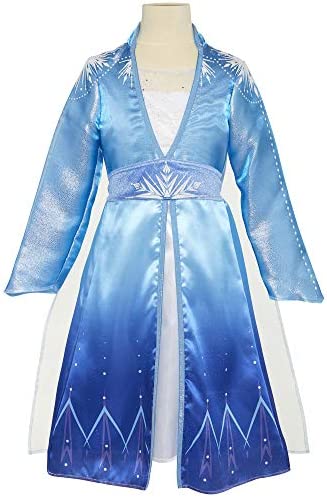 Disney Frozen 2 Elsa Dress Travel Adventure Costume Dress For Girls - Fits Sizes 4-6X, For Ages 3+