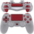 eXtremeRate Scarlet Red Classical Symbols Custom Replacement Full Set Buttons for ps4 Slim Pro CUH-ZCT2 Controller - Compatible with ps4 DTFS LED Kit - Controller NOT Included