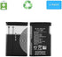 BL-5C 3.7V 1020mAh Rechargeable Battery Suitable for Household Radio with Current Protection 2 Pieces (Black)
