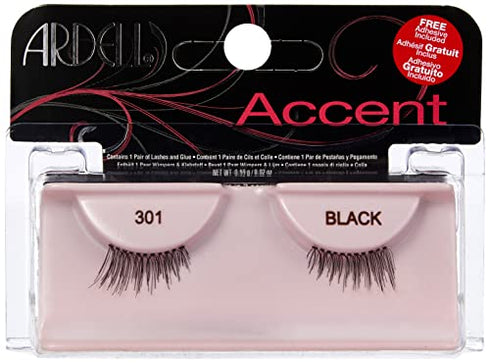 Andrea Strip Lashes, Accent Lash #301, (61301) 1 Pair (Pack of 4)