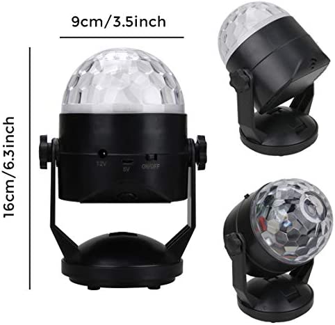 Disco Ball Party Lights Strobe Light, Sound Activated Disco Light with Remote, Battery Operated USB Dj Lamp for Halloween Kids Gift Girls Boys Toys, Party Supplies Home Room