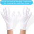 Paxcoo 6 Pairs XL White Cotton Gloves for Dry Hand Moisturizing Cosmetic Eczema Hand Spa and Coin Jewelry Inspection