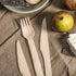 Greenly Wood 200 Pack Disposable Wooden Utensils Set | All Natural Birchwood Biodegradable Compostable Cutlery (100 Forks, 50 Spoons, 50 Knives)