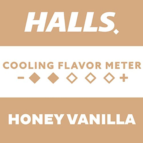 HALLS Throat Soothing Honey Vanilla Cough Drops, 30 Drops