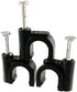 100 Pack Nail in Cable Clips Ethernet Cable Nails Tacks Clips 8mm for Electrical, Ethernet, Dish Wire, Coax Cable, RG6, RG59, CAT6, RJ45 Cable,Black