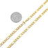 HZMAN Men Women 24k Real Gold Plated Figaro Chain Stainless Steel Necklace, Wide 3mm 5mm 7mm 9mm