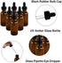 1oz Glass Bottles with Glass Eye Dropper Dispenser for Essential Oils, Kitchen Tools, Chemistry Lab Chemicals, Colognes & Perfumes (6 Pack) by Super Z Outlet (Amber)