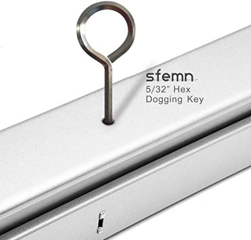 5/32” Hex Key Dogging Key Allen Key with Full Loop, Allen Wrench Door Key for Push Bar Panic Exit Devices, Solid Metal - 10 Packs