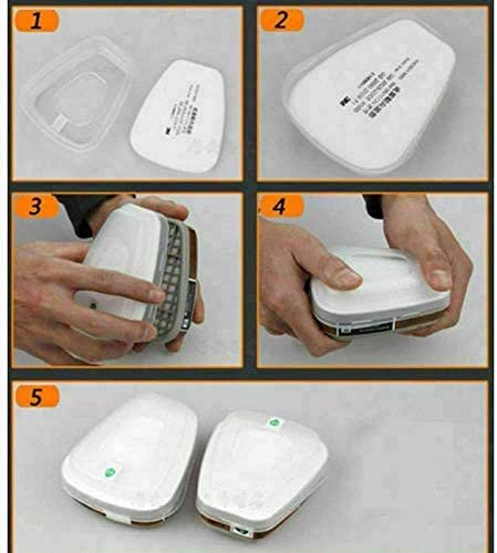 5N11 Particulate Cotton Filter Used on 501 Filter Holder Compatible with 5P71 fits 6200/7502/6800/FF402 Respirator (20 Pcs)