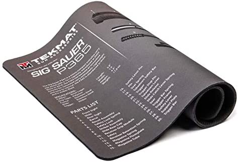 TekMat Cleaning Mat for use with Sig Sauer P365, Black (TEK-17-SIGP365)