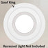 5 Pack Gloss White Goof Trim Ring for 8" Inch Recessed Can Lighting Down Light, Outer Diameter 8.6 Inches, Inner Diameter 6.2 Inches