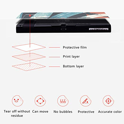 oqpa for Nintendo Switch Skin Cute Kawaii Cartoon Character Design Sticker, Funny Fun Fashion Cool Switch Game Skins for Girls Boys Kids Stickers+Tempered Glass Film for Nintendo Switch Pink Unicorn