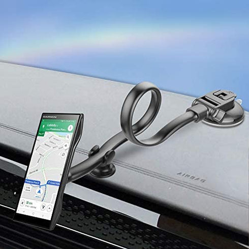 APPS2Car GPS Mount, Upgraded 13.5-Inch Gooseneck Suction Cup GPS Mount for Truck/Van/Car, Windshield Dashboard GPS Holder for Garmin Dezl Drive Nuvi Zumo DriveSmart DriveassistRV StreetPilot