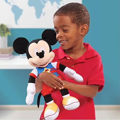 Disney Junior Mickey Mouse Funhouse Singing Fun Mickey Mouse 13 Inch Lights and Sounds Feature Plush, Sings The Wiggle Giggle Song, by Just Play