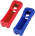 Jadebones 2X Silicone Skin Case Cover with Wrist Strap for Wii Remote Controller (Red+Blue)