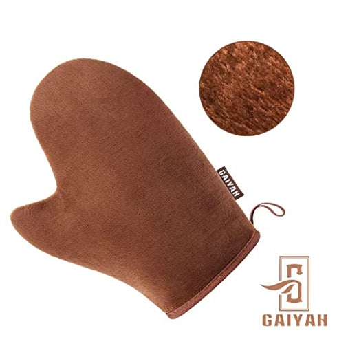 GAIYAH Self Tanning Mitt Applicator Kit, With Back Lotion Applicators For Your Back, Exfoliator Glove and Finger Face Mitt