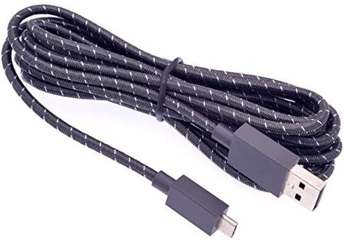 Deal4GO 2.7M 9FT Long Original Braided Micro USB Charging Cable for Xbox One Elite Controller 1698 White Special Edition (White)