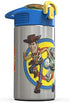 Zak Designs Toy Story 4 Buzz & Woody 15.5 ounce Water Bottle, Non-BPA with One Hand Operation Action Lid and Built-in Carrying Loop, with Straw is Perfect for Kids