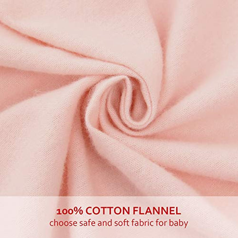 Flannel Bassinet Fitted Sheets, 100% Cotton Flannel, Compatible with Halo Bassinest Swivel Sleeper, Fitted Hourglass Bassinet Mattress Sheet, Soft Breathable Baby Cradle Sheet Warm, Pink