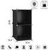 C&AHOME Cube Storage, 2-Cube Organizer Units, Plastic Closet Storage Shelves, DIY Book Shelf, Modular Bookcase, Cabinet Ideal for Bedroom, Living Room, Home Office, 12.4" L x 12.4" W x 24.8" H Black