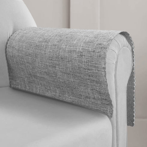 Joywell Thick Linen Sofa Armrest Cover for Recliner Anti-Slip Armchair Slipcover for Living Room Couch Loveseat Sofa Arm Protector for Pets, Cats, Set of 2, Grey