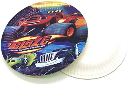 Blaze and the Monster Machine Party Supplies,30 plates for Kids Birthday Monster Truck Theme Party