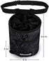 SURVIVOR Chalk Bag + Refillable Chalk Ball + Liquid Chalk - Draw String & 2 Zippered Pockets - Black Chalk Bag for Rock Climbing, Bouldering, Weightlifting with Hand Chalk Accessories for Extra Grip