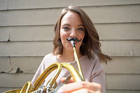 Brasstache - Clip-on Mustache for French Horn Mouthpiece