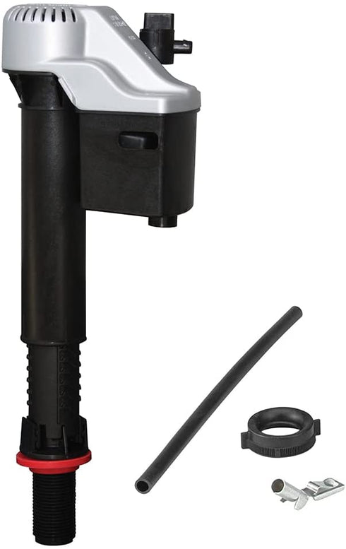Korky 528MP QuietFILL Platinum Fill Valve-Fits Most Toilets-Easy to Install-Made in USA, Universal 99%, Black