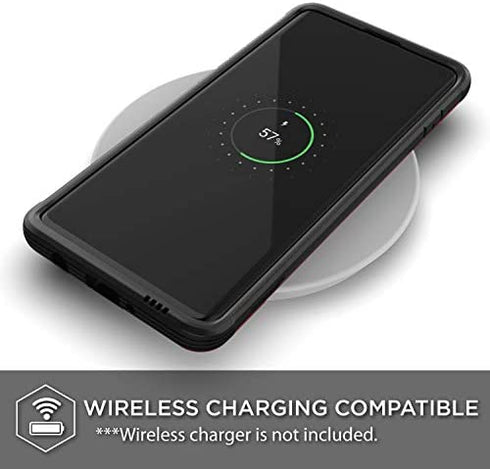 Raptic Shield, Samsung Galaxy S10 (Formerly Defense Shield) - Military Grade Drop Tested, Anodized Aluminum, TPU, and Polycarbonate Protective Case, Samsung Galaxy S10, Red