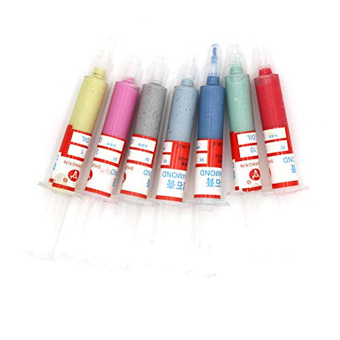 Preamer 7pcs 5 Gram Diamond Abrasive Paste Needle Tube Grinding Polishing Lapping Compound for Fine to Final Polishing for Jewelry, Metal, Ring, Gemstone, Glass, Grits 1000# 10000#