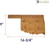 Totally Bamboo Oklahoma State Shaped Cutting Board, Natural Bamboo