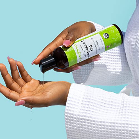 Sky Organics Organic Grapeseed Oil for Face, 100% Pure & Cold-Pressed USDA Certified Organic to Moisturize, Clarify & Brighten, 8 fl. Oz