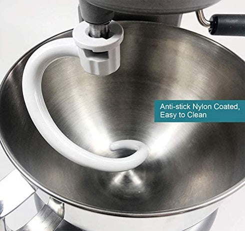 Coated Spiral Dough Hook for KitchenAid 6qt Pro 600 Series Bowl-Lift Stand Mixer - Metal 6 quart Dough Hook Attachment for KP26M1XLC KP26M1X KG25H3X0B KNS256CDH KG25H3XSL KV25G0X KV25G8X KV25H0X etc