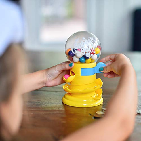Gumball Machine for Kids with Gumballs - Bubble Gum Mini Candy Dispenser | Piggy Bank for Kids - Receive Red or Yellow Machine Colors May Vary - Sunny Days Entertainment
