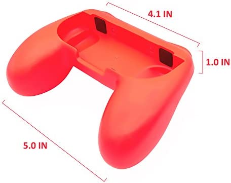 FYOUNG Hand Grips Compatible with Switch/Switch OLED Model Controllers, Grip Compatible with Switch Joy Con - Blue and Red (2 Packs)