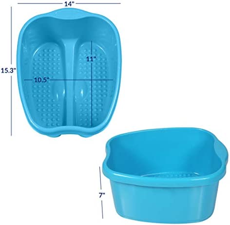 Milliard Extra Large Foot Soak Bath Tub Spa Basin Big Footbath Bucket & Soaker Bowl (FITS UP to A Men's Size 12)