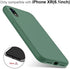DEENAKIN iPhone Xr Case with Screen Protector,Soft Flexible Silicone Gel Rubber Bumper Cover,Slim Fit Shockproof Protective Phone Case for iPhone Xr Dark Green