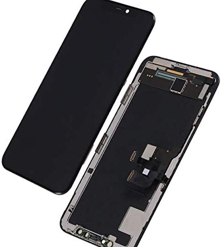 PassionTR for iPhone X 10 5.8 Inch Front LCD Digitizer Display Glass Touch Screen Replacement Full Assembly Frame Set with Waterproof Adhesive Repair Tools Kit Black