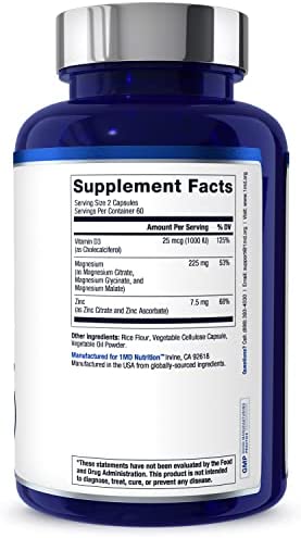 1MD Nutrition MagMD Plus - Magnesium with Zinc & D3 | Promotes Heart Health, Supports Bone & Muscle Strength, and Aids Immune System - 120 Ct